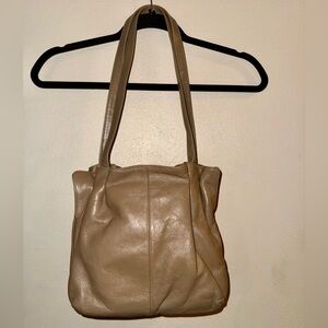 Marlo Tan Leather Handbag Genuine Leather